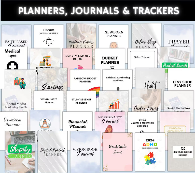 250+ Editable Canva Planners & Journals | 15,000+ PLR Pages | Resell with MRR Megabundle